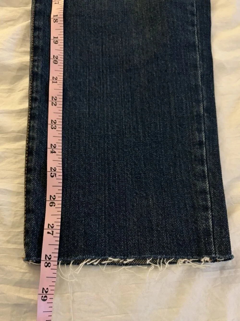 Sezane Button Fly High Waist Raw Hem Women’s Blue Jeans Denim Size 32 NWT